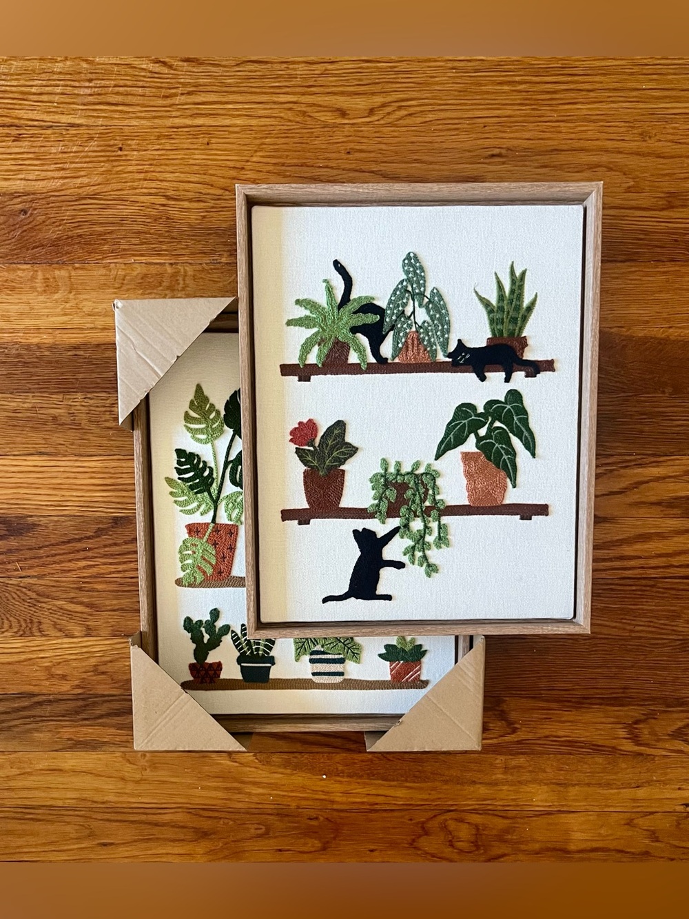 BP Home Woven Artistry Pack Of 2 Plants And Cats 14"x11"
